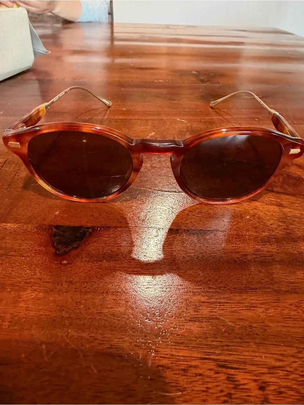 Coach Caramel Tortoise Round Sunglasses with Brown Lenses - Picture 5 of 10